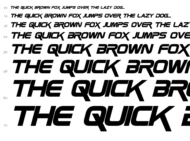 Zebulon font waterfall